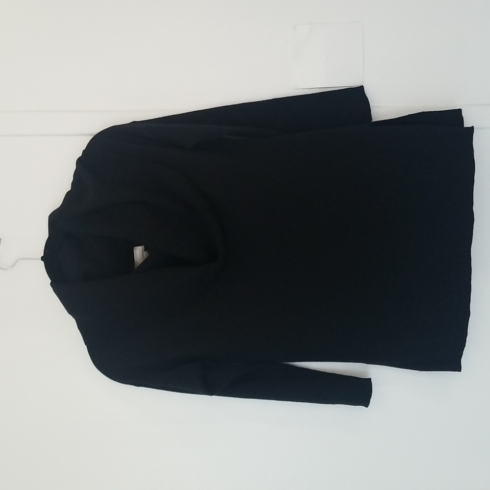 - Used Caslon women's black sweater size SSX Cowl-neck long sleeve tunic.
